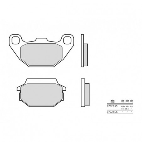 Plaquettes de Frein Brembo 07022CC