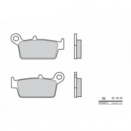 Plaquettes de Frein Brembo 07028CC