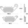 Plaquettes de Frein SBS 227CT-2 Plaquettes de Frein SBS 227CT-2